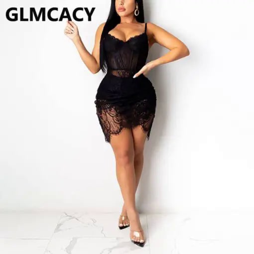 Szempilla Lace Bodice áttetsző hálós ruha