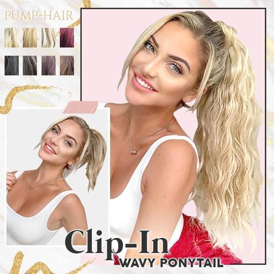 Pump-Hair Clip In Hullámos Lófarok